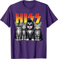 Cute Hiss Cats Rock Kittens Kitty Rocking Music Cat Lovers Unisex , , , Long Sleeve Tee