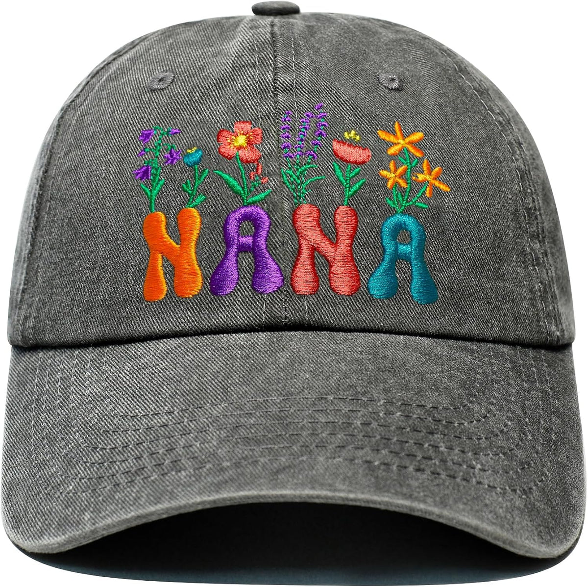 Nana Gifts from Grandkids, Birthday Gifts for Nana, Adjustable Washed Cotton Nanas Hat Unisex , , , Long Sleeve Tee