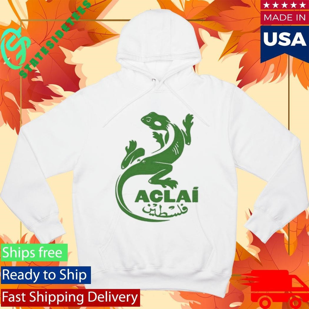 ACLAÍ Palestine Organic White Shirt Unisex , , , Long Sleeve Tee