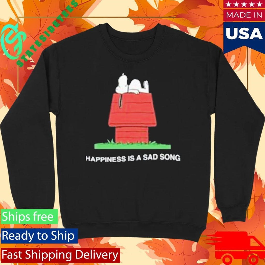 Assc X Peanuts Happiness Is A Sad Song Shirt Unisex , , , Long Sleeve Tee