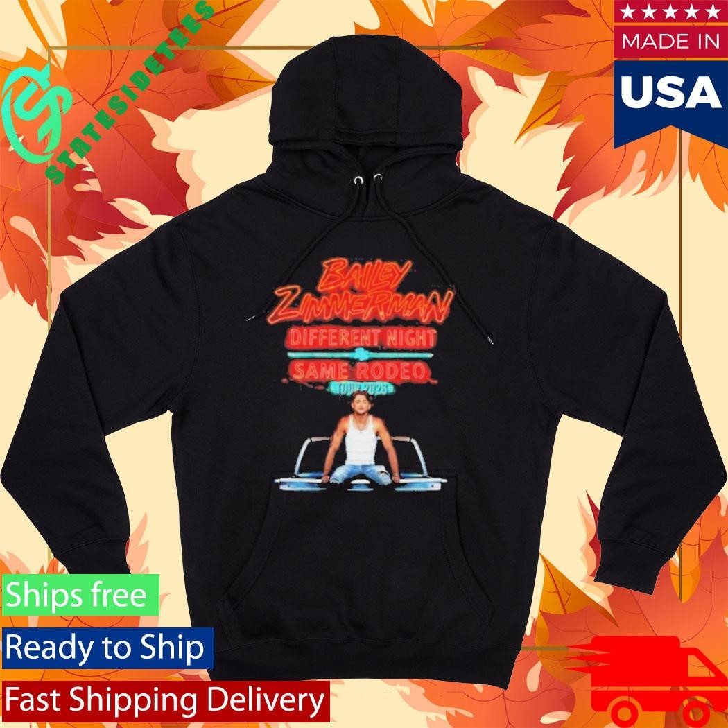 Bailey Zimmerman Different Night Same Rodeo 2026 Tour Shirt Unisex , , , Long Sleeve Tee