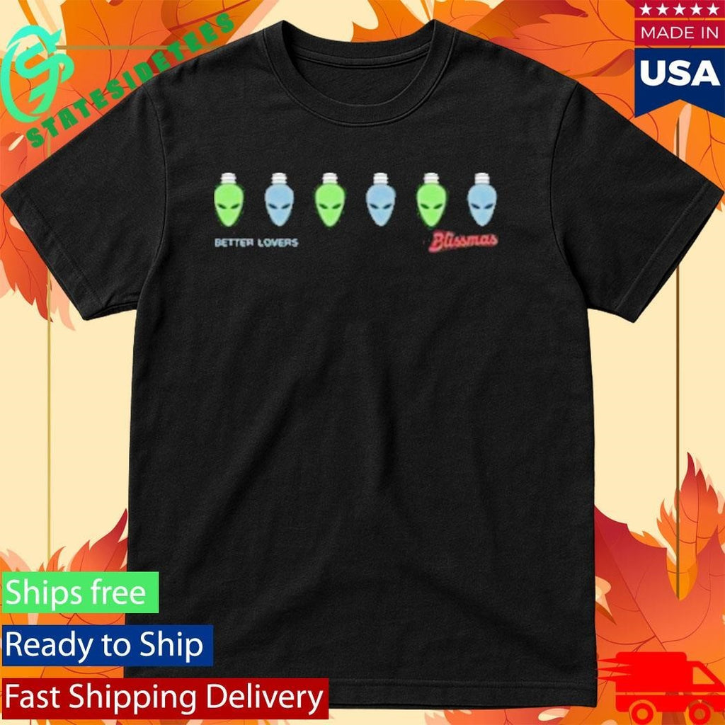 Better Lovers Merch Store Blissmas Alien Lights Shirt Unisex , , , Long Sleeve Tee