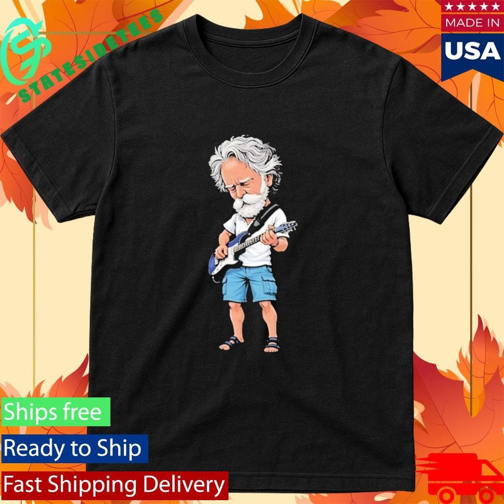 Bob Weir Guitar Illustration Shirt Unisex , , , Long Sleeve Tee