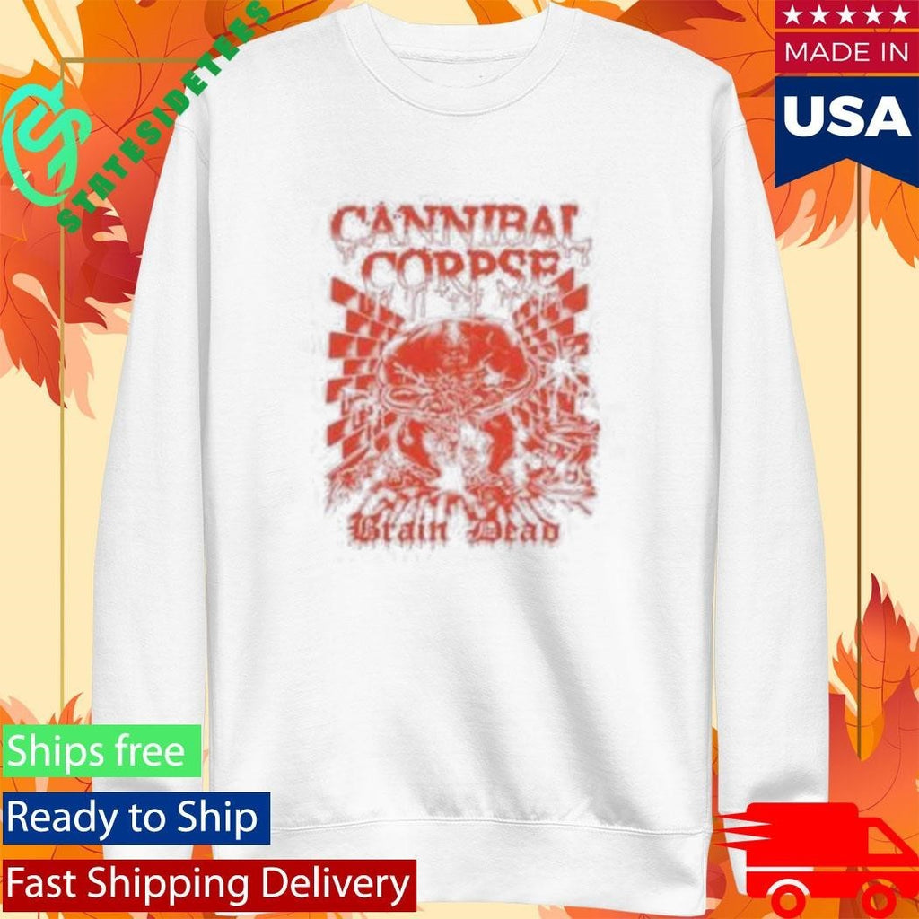 Brain Dead X Cannibal Corpse Splatter Brain Unisex , , , Long Sleeve Tee