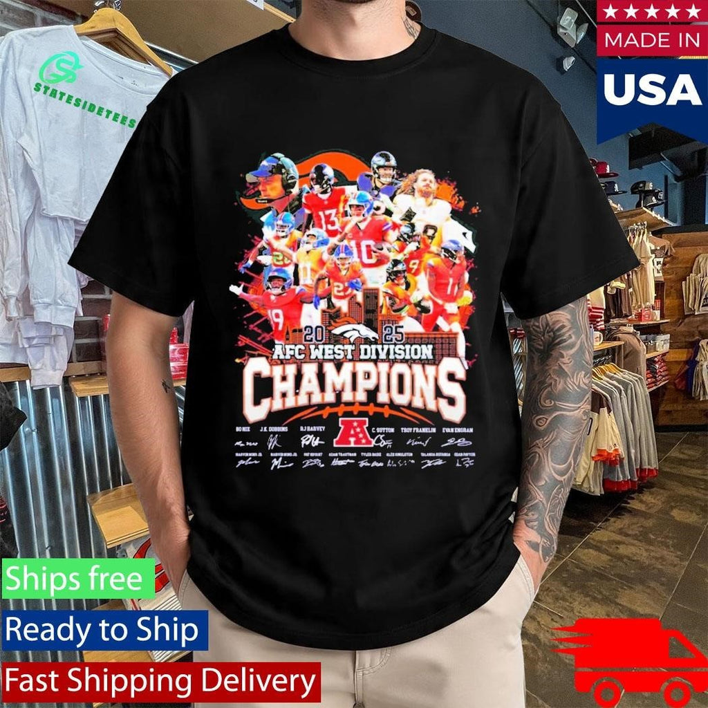 Broncos Are AFC West Division Champions 2025 Shirt Unisex , , , Long Sleeve Tee