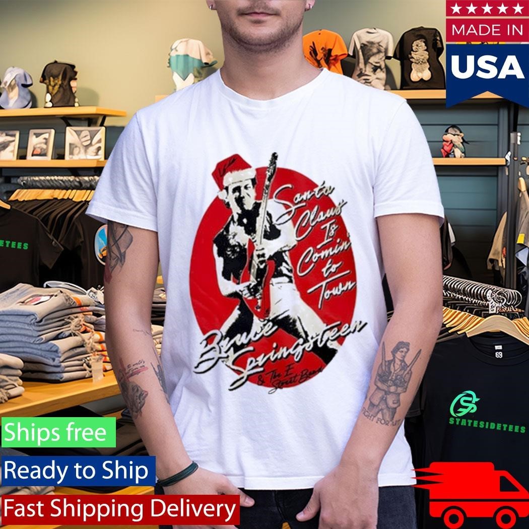 Bruce Springsteen Santa Claus is Comin’ to Town Shirt Unisex , , , Long Sleeve Tee