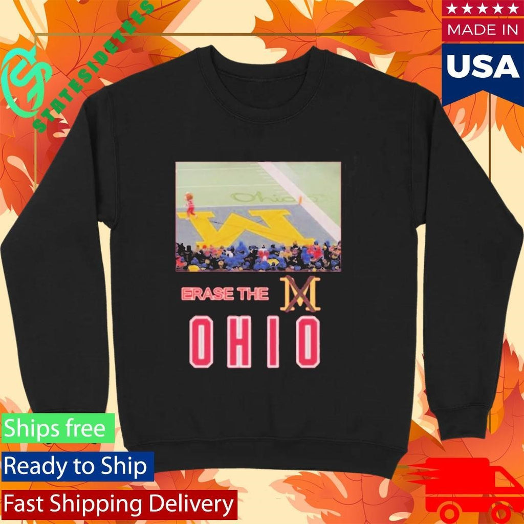 Brutus Ohio State Snow Erase The M Shirt Unisex , , , Long Sleeve Tee