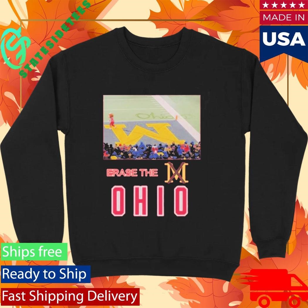 Brutus Ohio State Snow Erase The M Shirt Unisex , , , Long Sleeve Tee