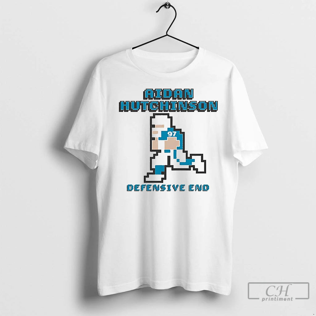 Classic Aidan Hutchinson Defensive End Ball Pixel Lions