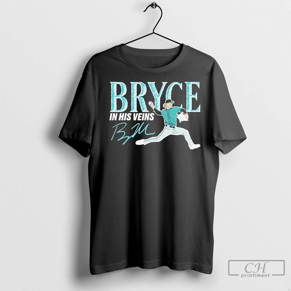 Classic Bryce Harper In His Veins Pitching Signature