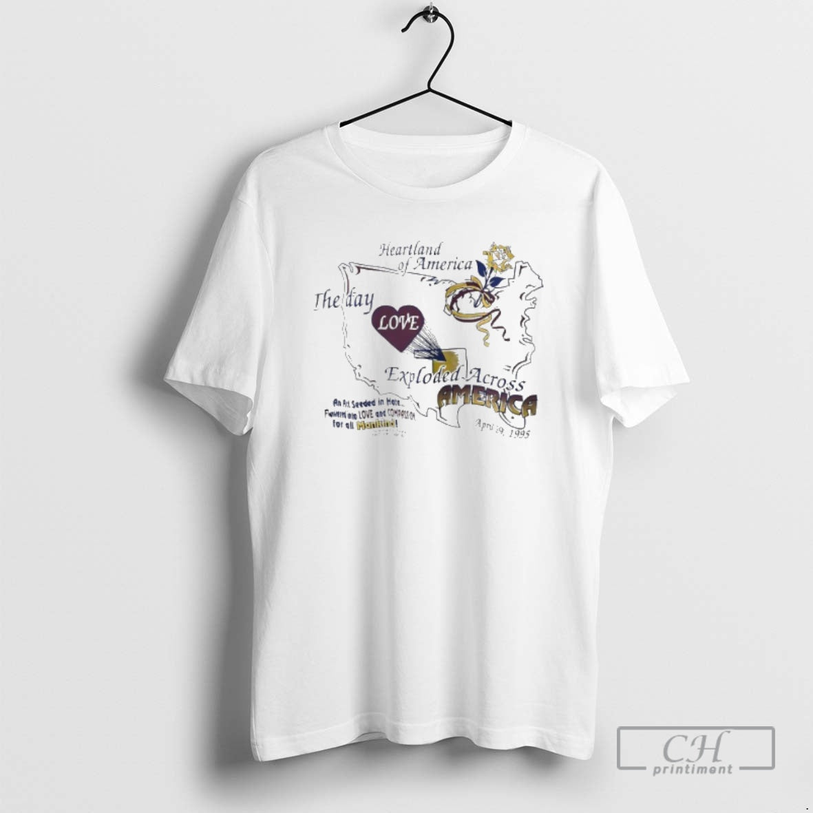 Classic Heartland Of America The Day Love Exploded Across America 1995 Shirt Sweater