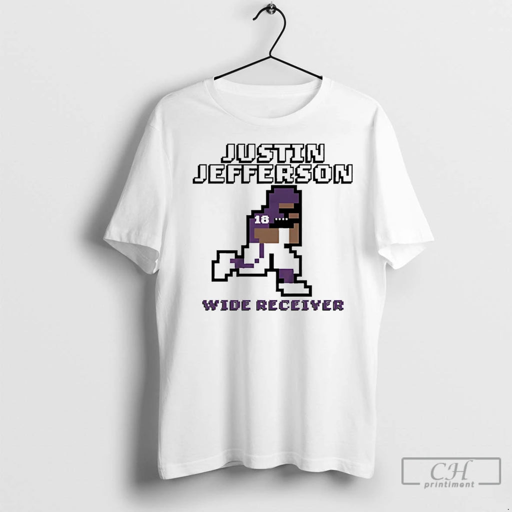 Classic Justin Jefferson Minnesota Vikings Wide Receiver Retro Baller