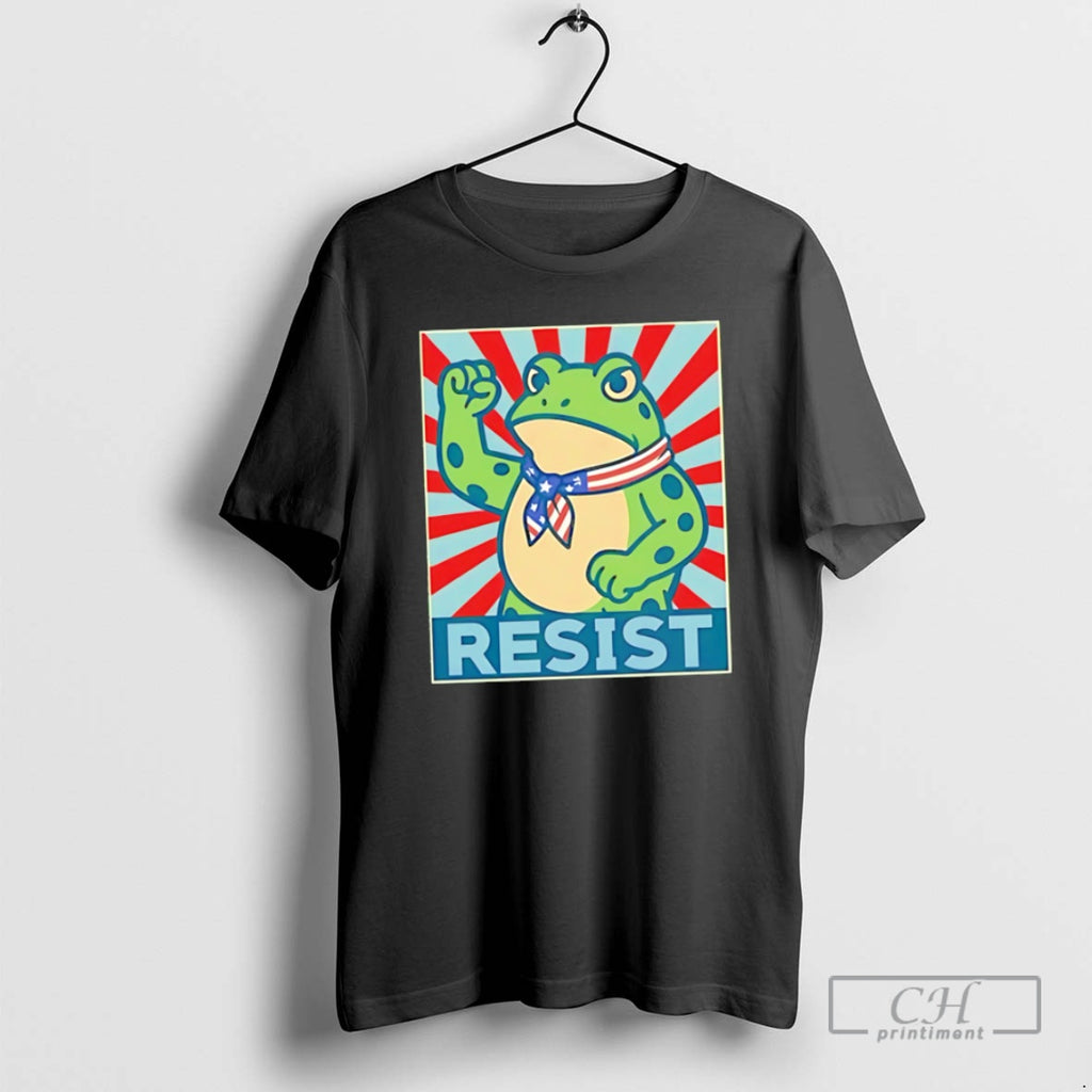 Classic Premium Patriotic Activist Tee Resist Frog American Flag Shirt Sweater