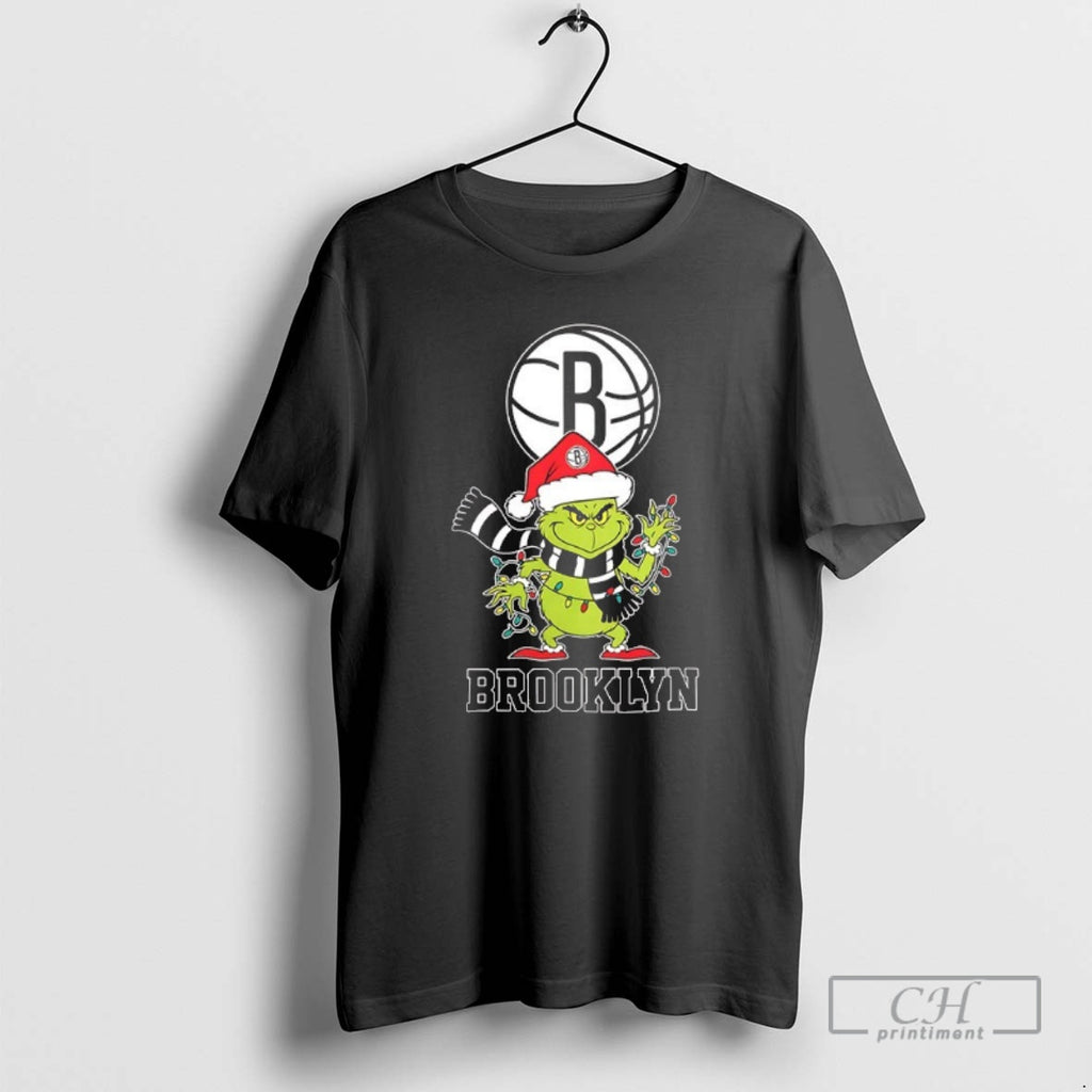 Classic Santa Grinch Lights Brooklyn Nets Nba Christmas 2025 Shirt Sweater