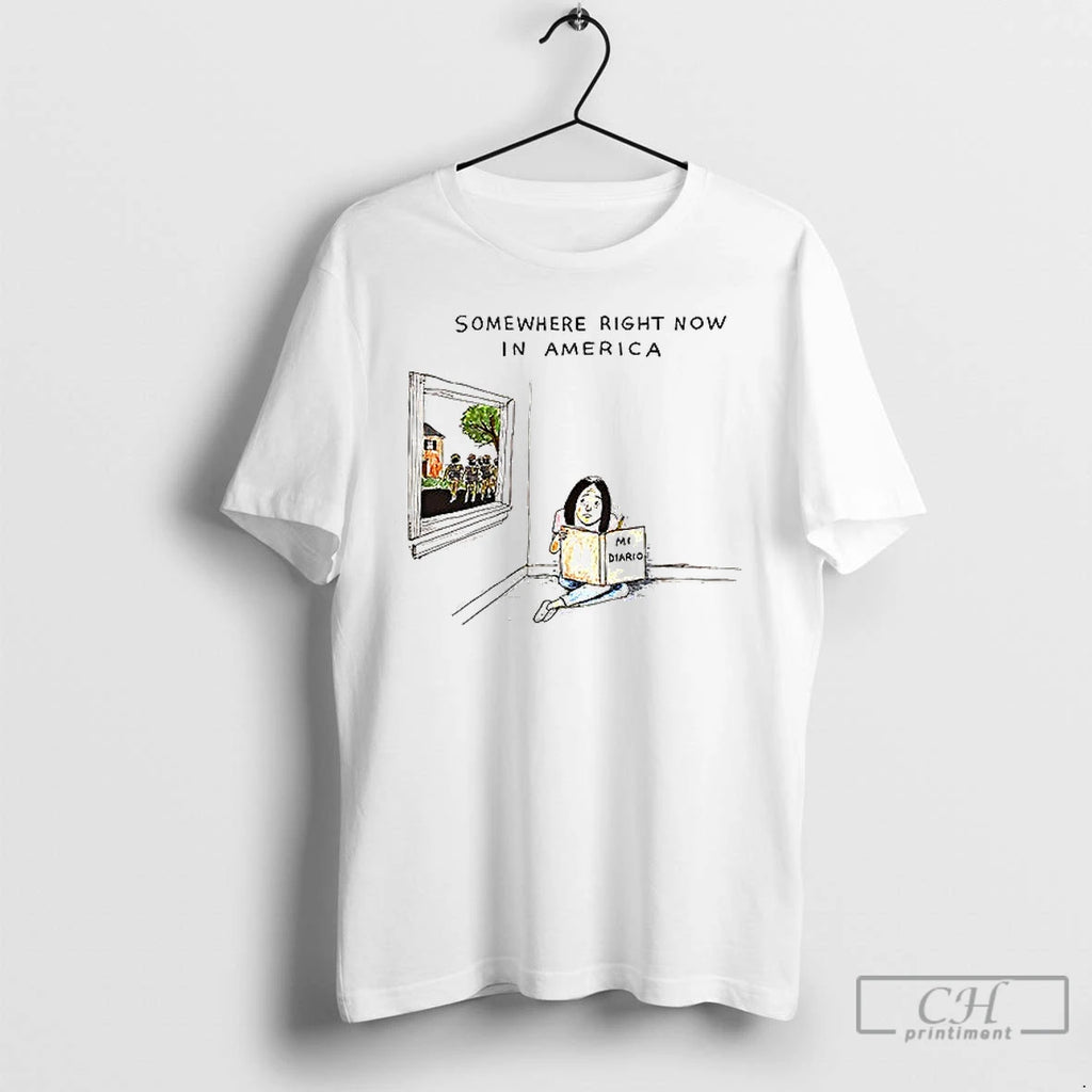 Classic Somewhere Right Now In America Mi Diario T Shirt