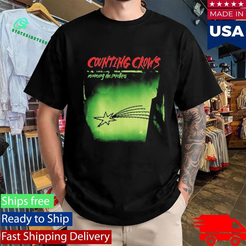 Counting Crows Black Tee Recovering The Satellites Shirt Unisex , , , Long Sleeve Tee