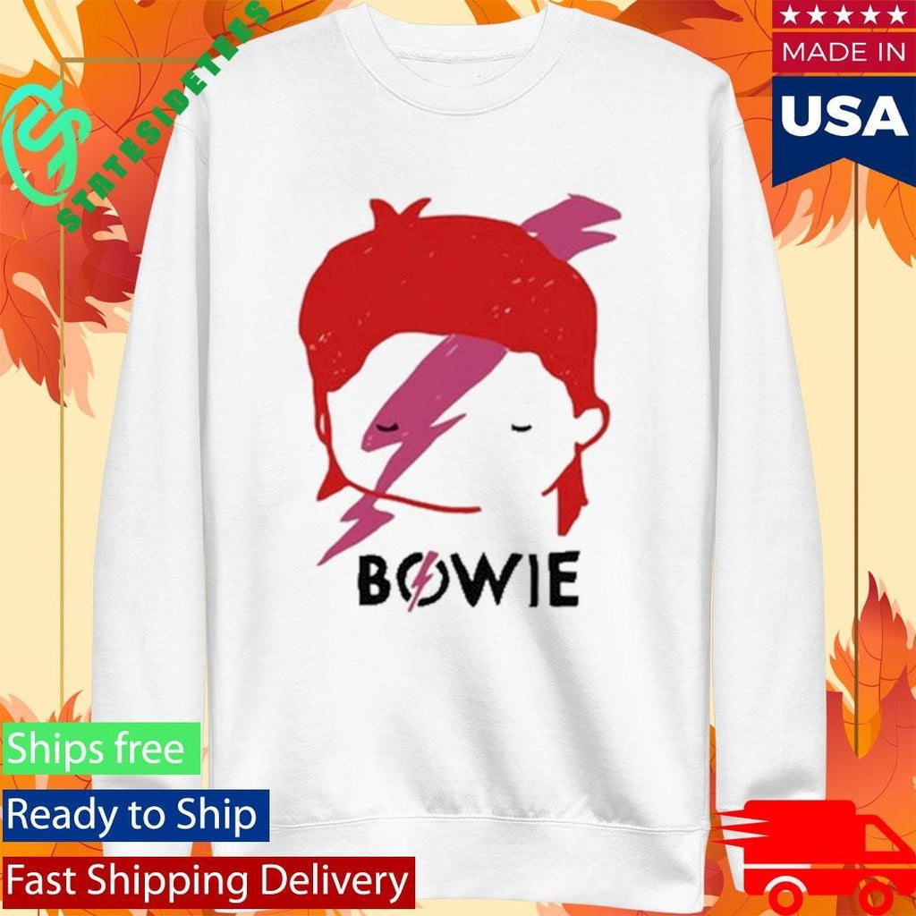 David Bowie Aladdin Sane Lightning Bolt Sketch Shirt Unisex , , , Long Sleeve Tee