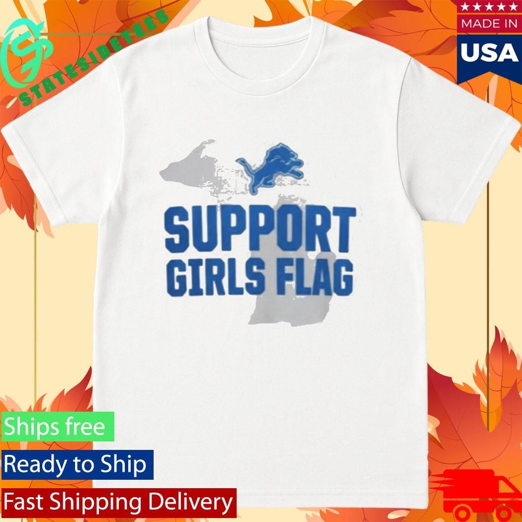 Detroit Lions Support Girls Flag Shirt Unisex , , , Long Sleeve Tee