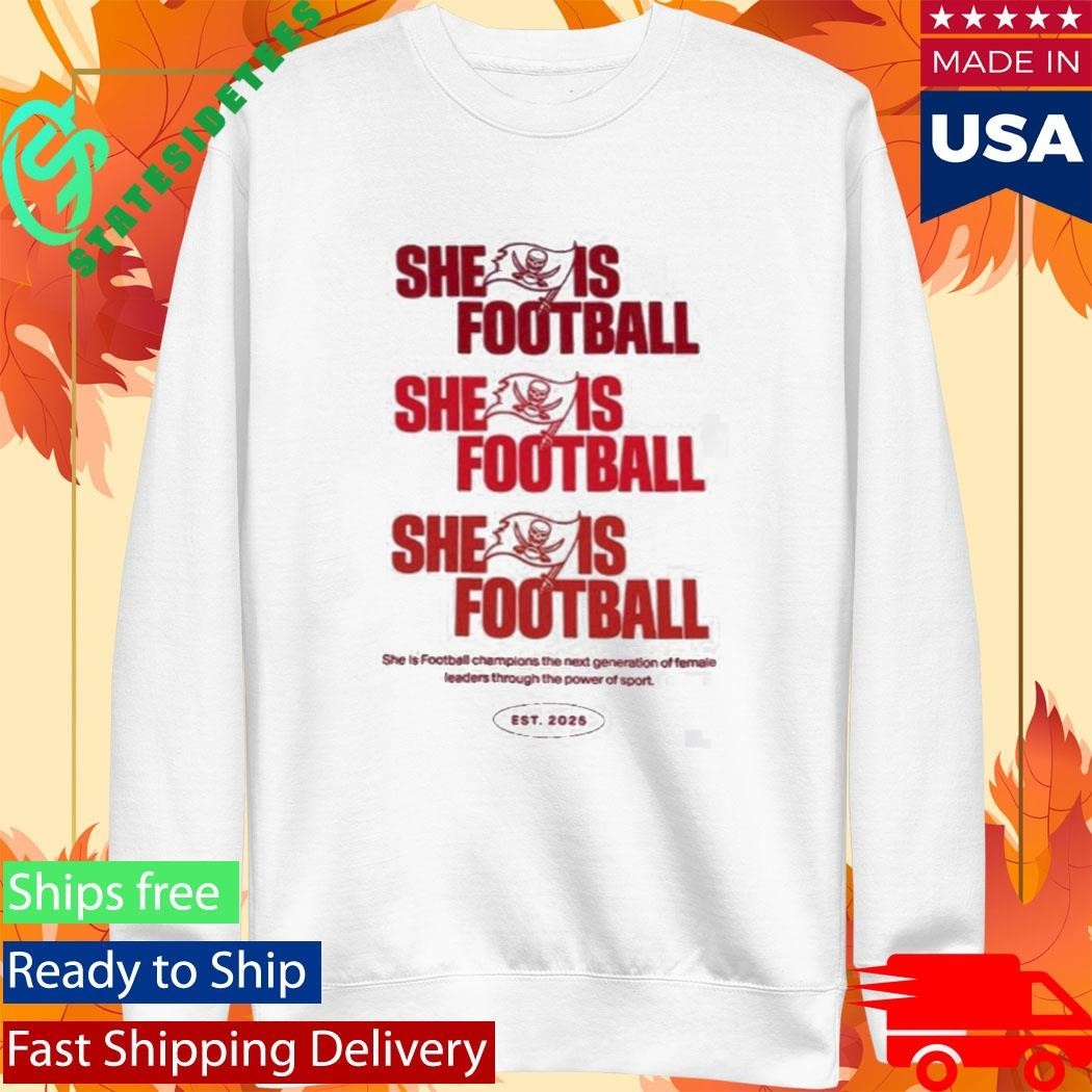Emeka Egbuka Buccaneers She Is Football Est 2025 Shirt Unisex , , , Long Sleeve Tee