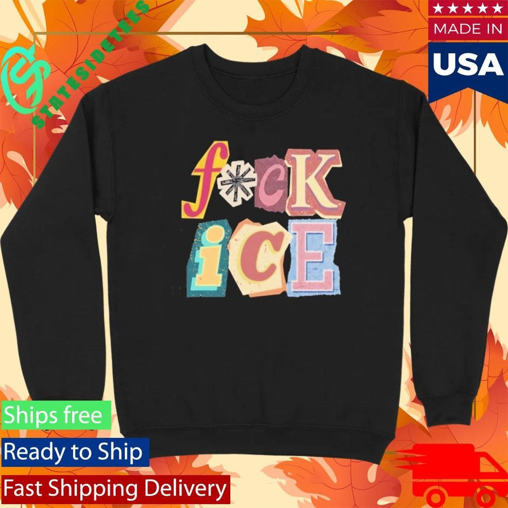 Fuck Ice Magazine Letters Shirt Unisex , , , Long Sleeve Tee