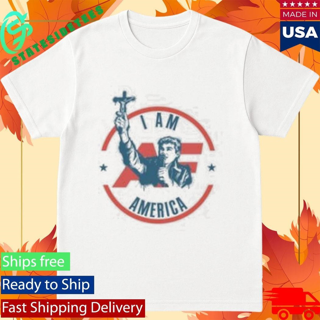 Fuentes America First Crucifix Shirt Unisex , , , Long Sleeve Tee