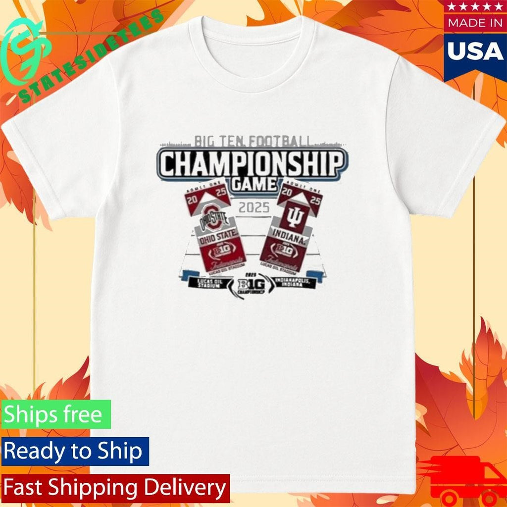 Hoosiers vs Ohio State Big Ten 2025 Football Championship Helmet Tickets Shirt Unisex , , , Long Sleeve Tee