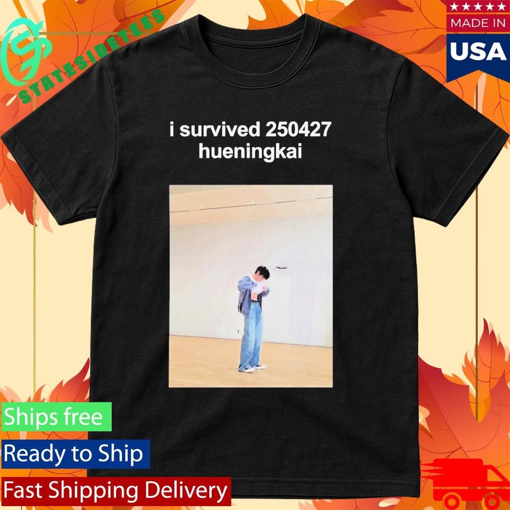 I Survived 250427 Hueningkai Shirt Unisex , , , Long Sleeve Tee