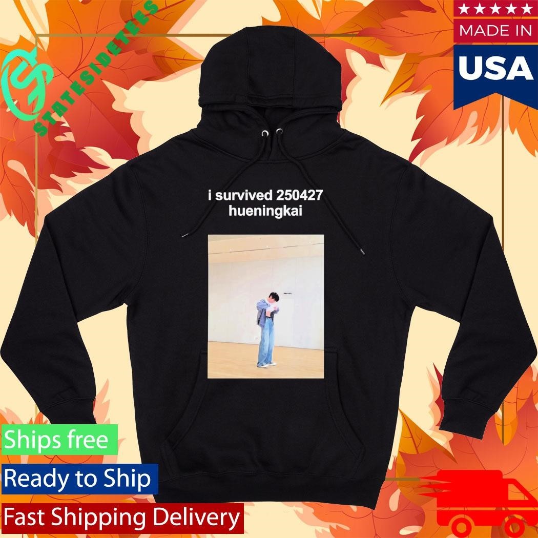 I Survived 250427 Hueningkai Shirt Unisex , , , Long Sleeve Tee