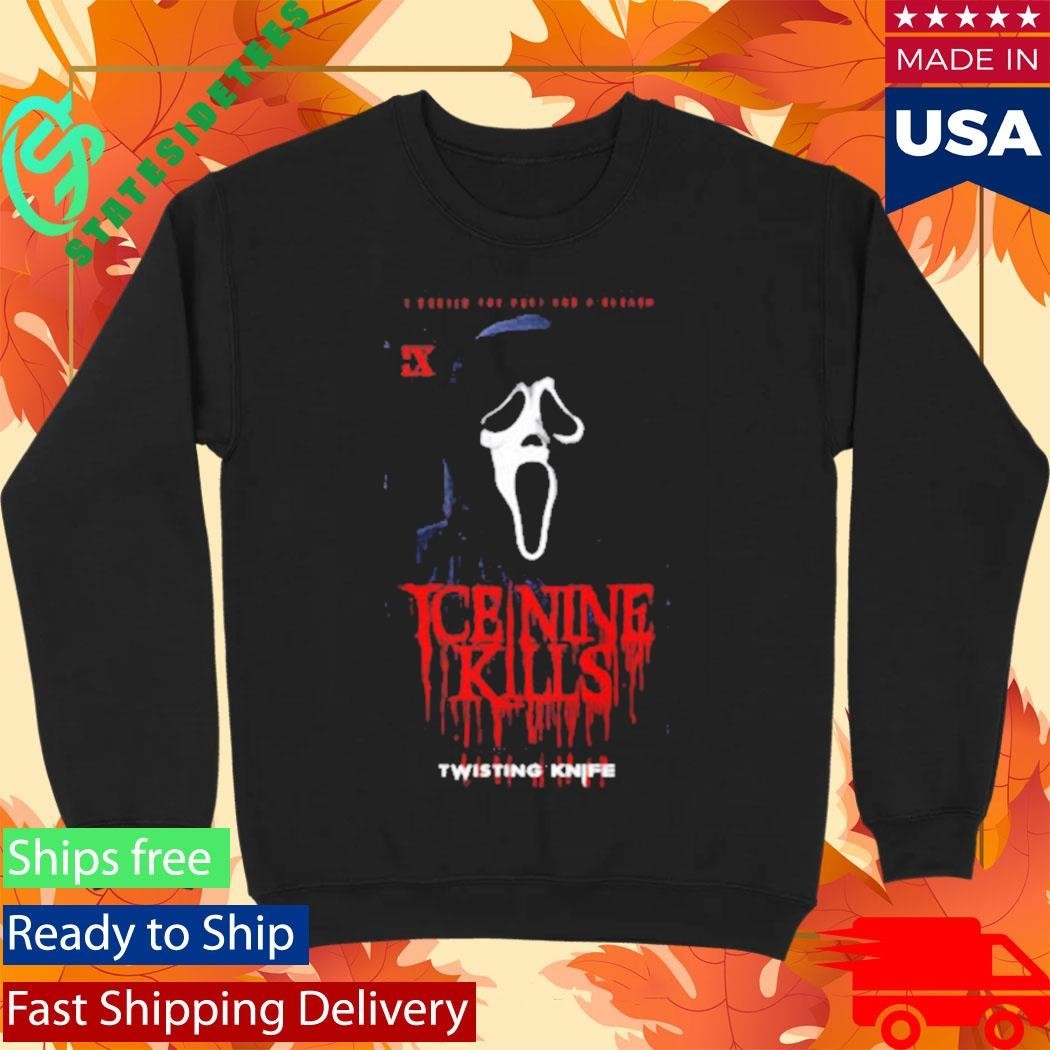 Ice Nine Kills X Ghost Face Twisting The Knife Shirt Unisex , , , Long Sleeve Tee