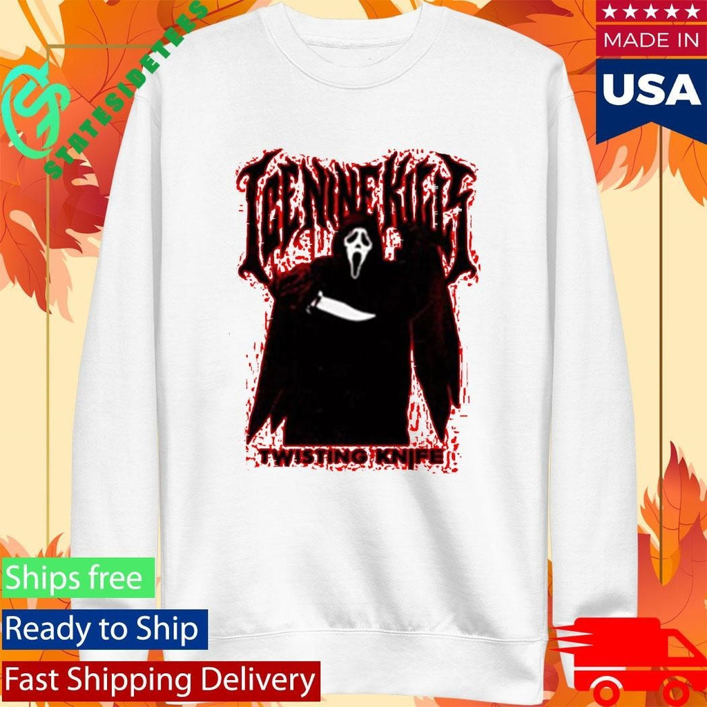 Ice Nine Kills X Scream 7 Ghost Face Twisting The Knife Shirt Unisex , , , Long Sleeve Tee