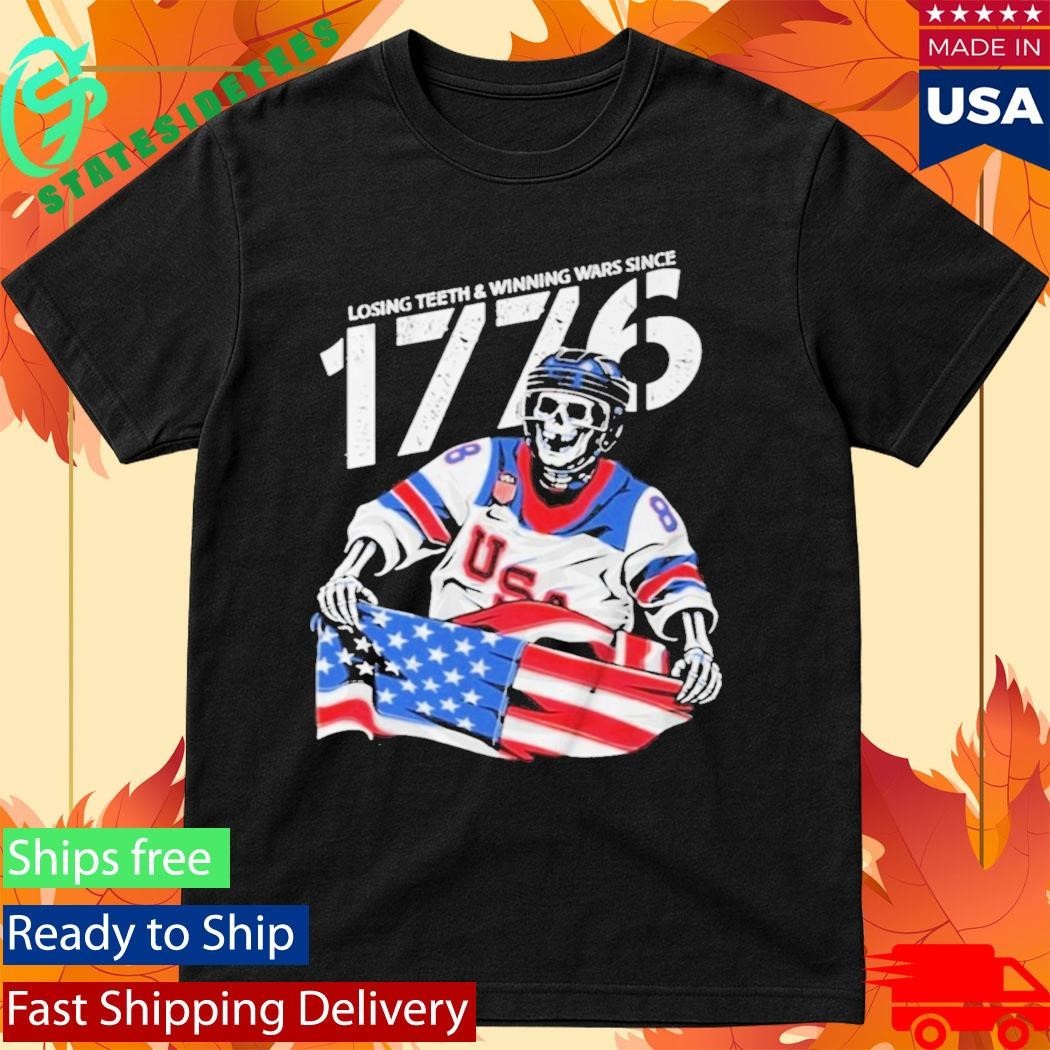Jack Hughes Losing Teeth Winning Wars Since 1776 Shirt Unisex , , , Long Sleeve Tee