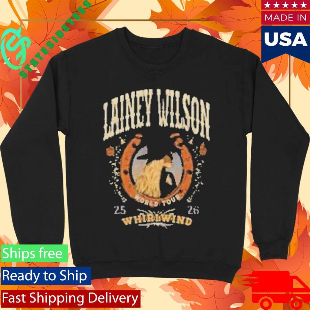 Lainey Wilson Whirlwind Black Tour Shirt Unisex , , , Long Sleeve Tee