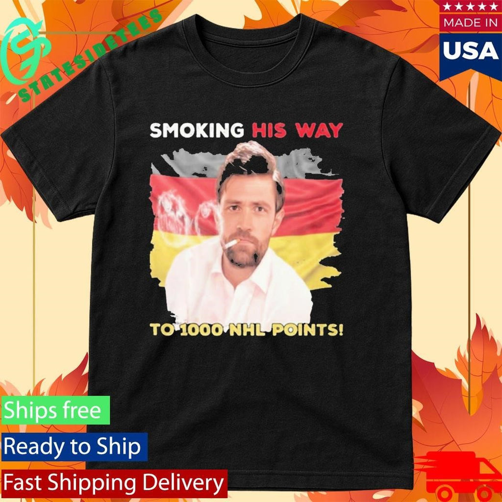 Leon Draisaitl Smocking His Way To 1000 Points Shirt Unisex , , , Long Sleeve Tee