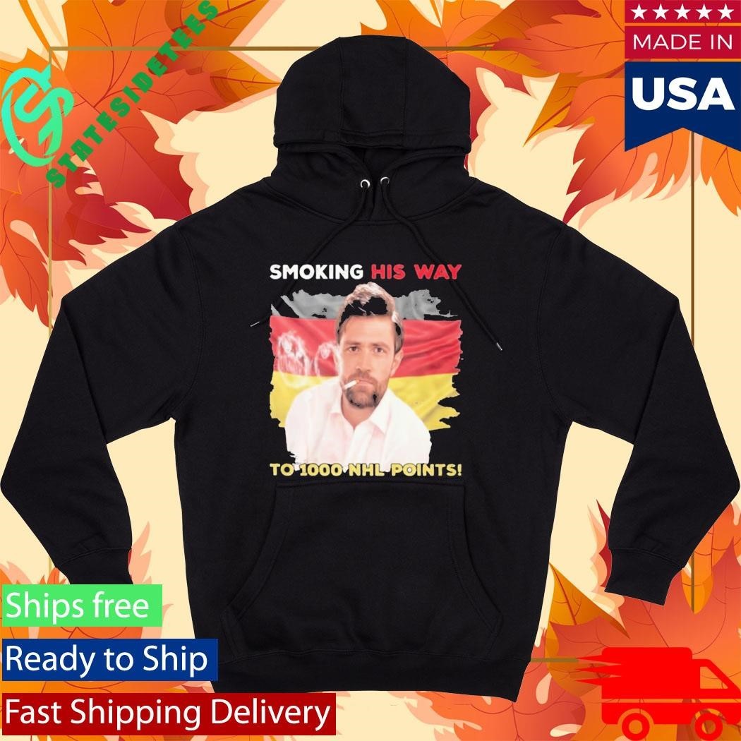 Leon Draisaitl Smocking His Way To 1000 Points Shirt Unisex , , , Long Sleeve Tee
