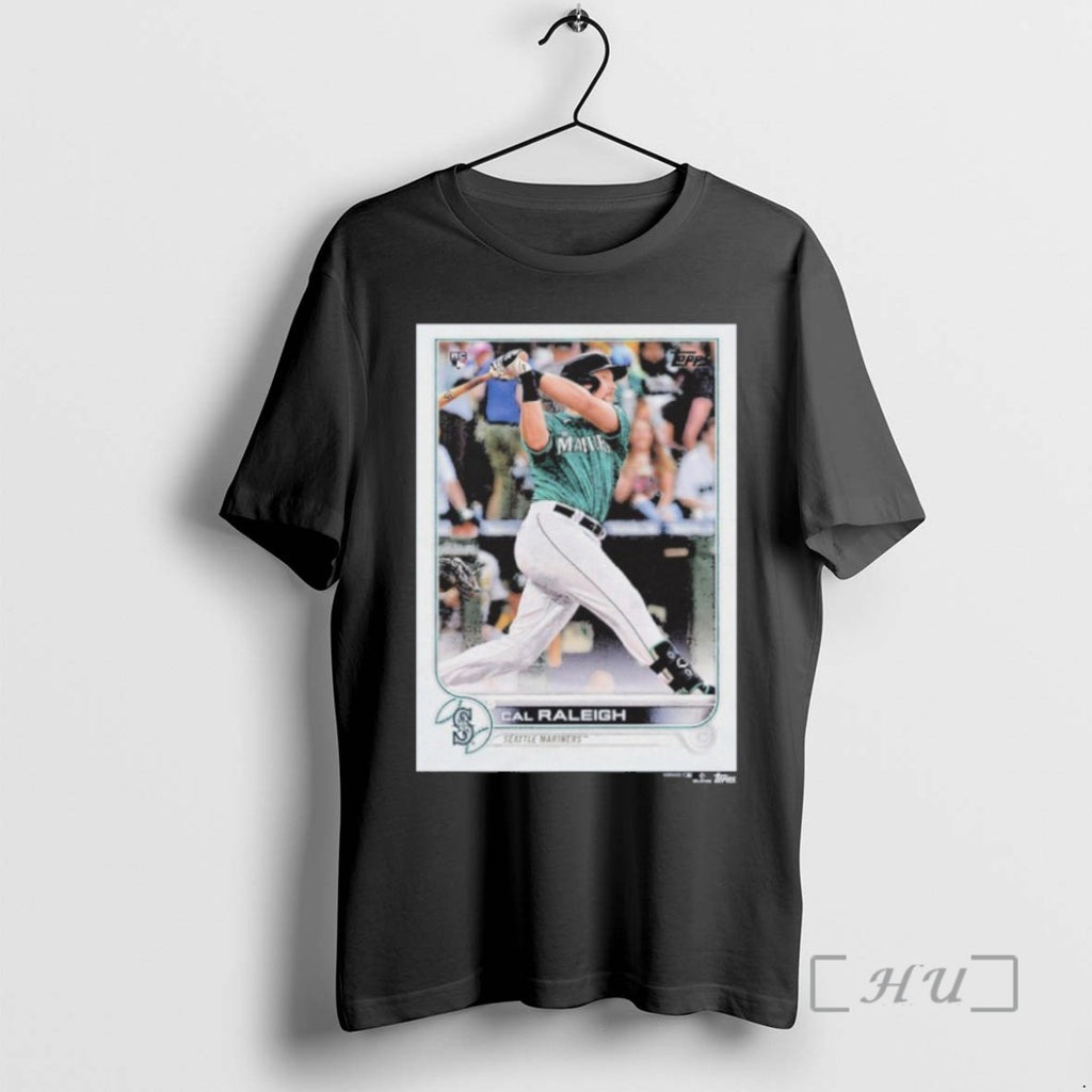 Limited Edition 2022 Topps Baseball Cal Raleigh Mariners Tee Shirt Sweater