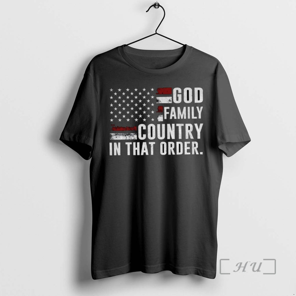 Limited Edition Charlie Kirk God Family Country In That Order American Flag Tee Shirt Sweater