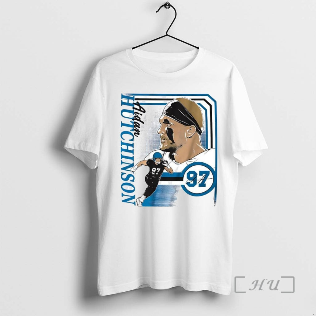 Limited Edition Detroit Lions Aidan Hutchinson Collage Frame 97 Tee Shirt Sweater