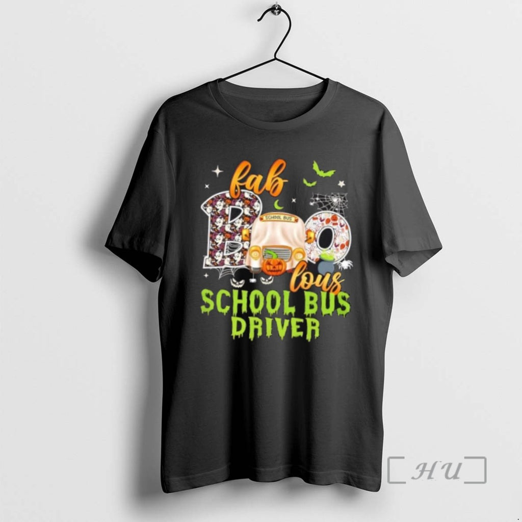 Limited Edition Fab Boo Lous School Bus Driver Halloween Tee Shirt Sweater