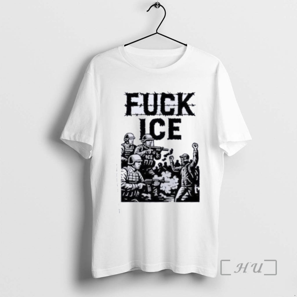 Limited Edition Fuck Ice Barbed Wire Protest Tee Shirt Sweater