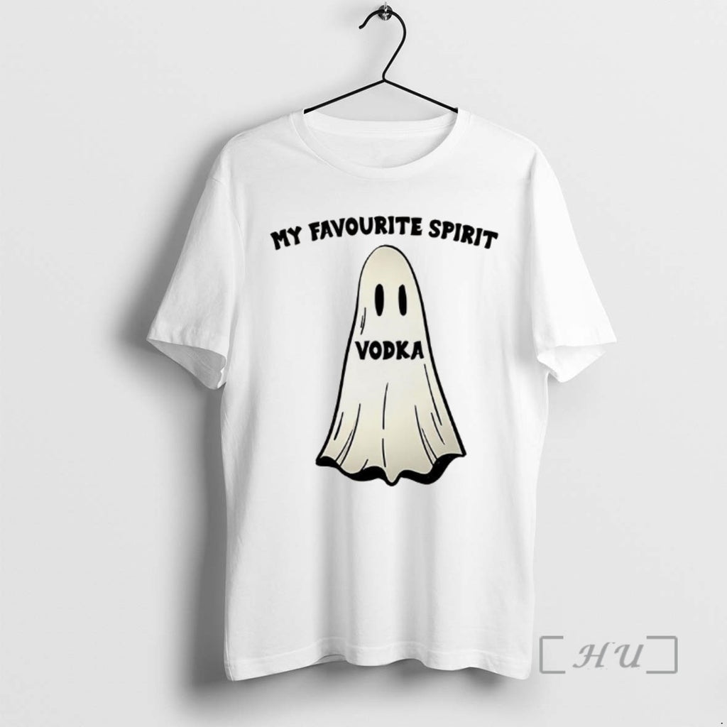 Limited Edition My Favourite Spirit Ghost Vodka Halloween Tee Shirt Sweater