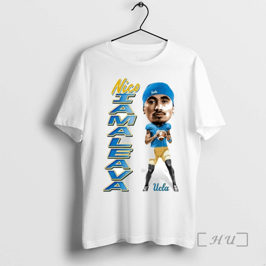 Limited Edition Nico Iamaleava Caricature Big Head Ucla Bruins Tee Shirt Sweater