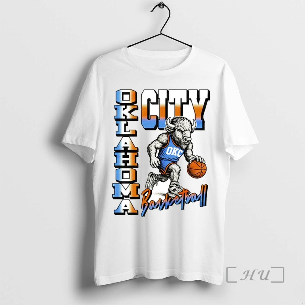 Limited Edition Oklahoma City Thunder Mascot Post Moves Basketball Tee Shirt Sweater