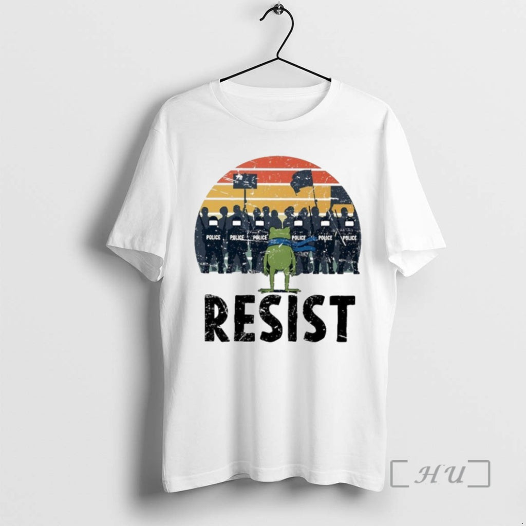 Limited Edition Portland Frog Protester Resist Viral Tee Shirt Sweater