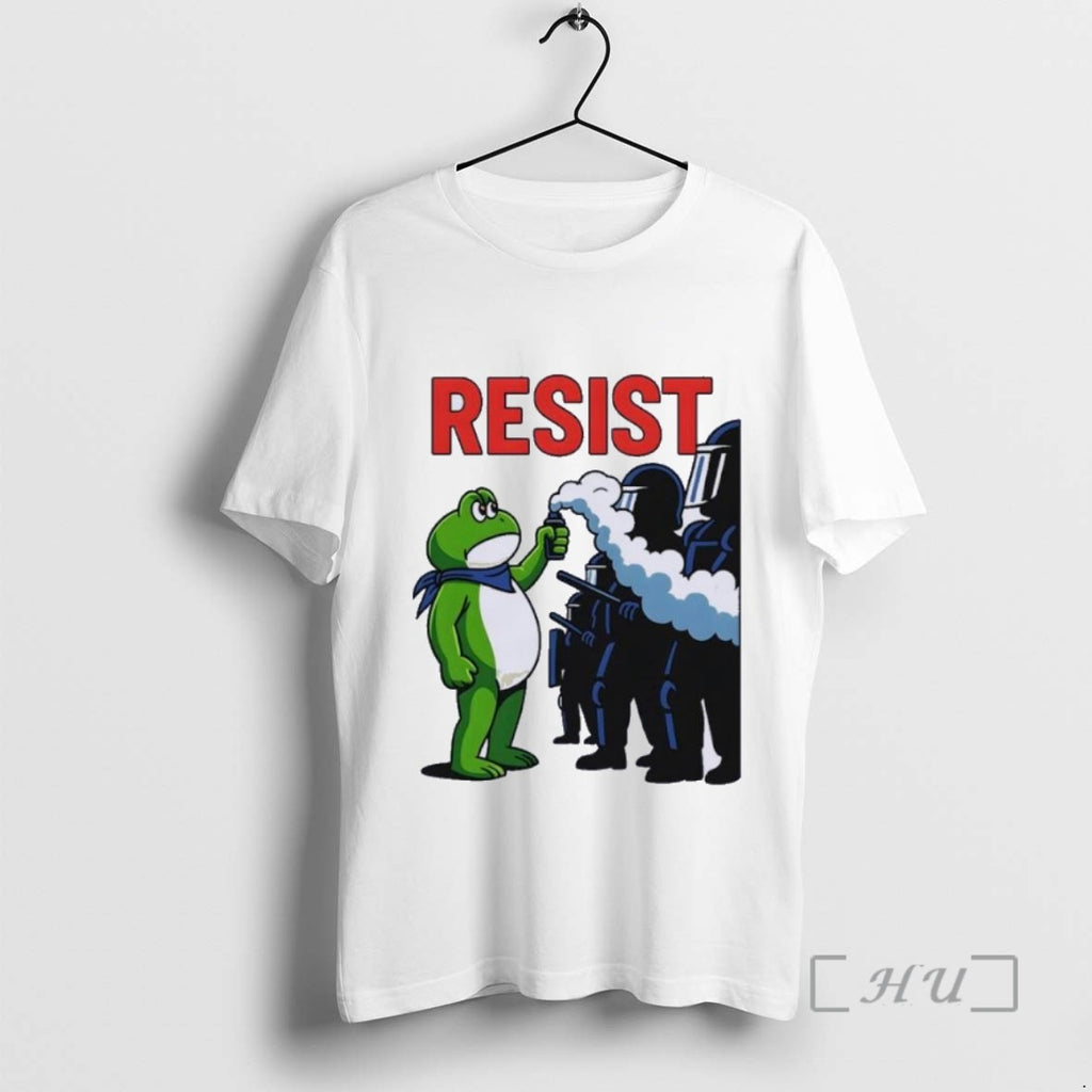 Limited Edition Portland Frog Trending Funny Video Protest Resist Tee Shirt Sweater