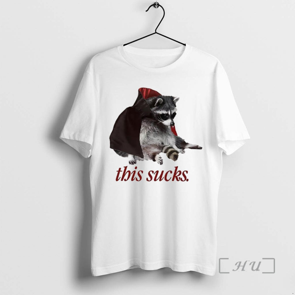 Limited Edition Raccoon This Sucks Vampire Halloween Tee Shirt Sweater