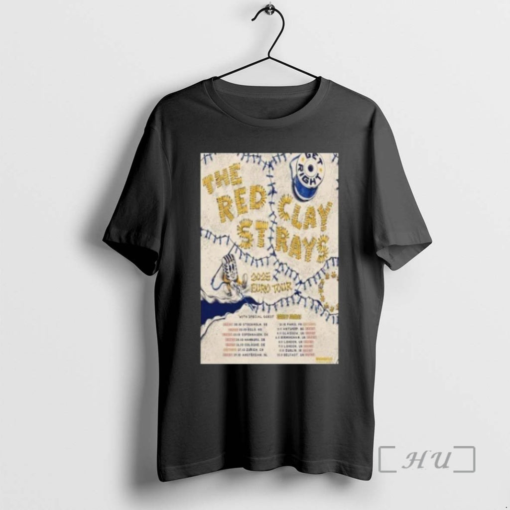 Limited Edition Red Clay Strays 2025 Euro Tour Tee Shirt Sweater