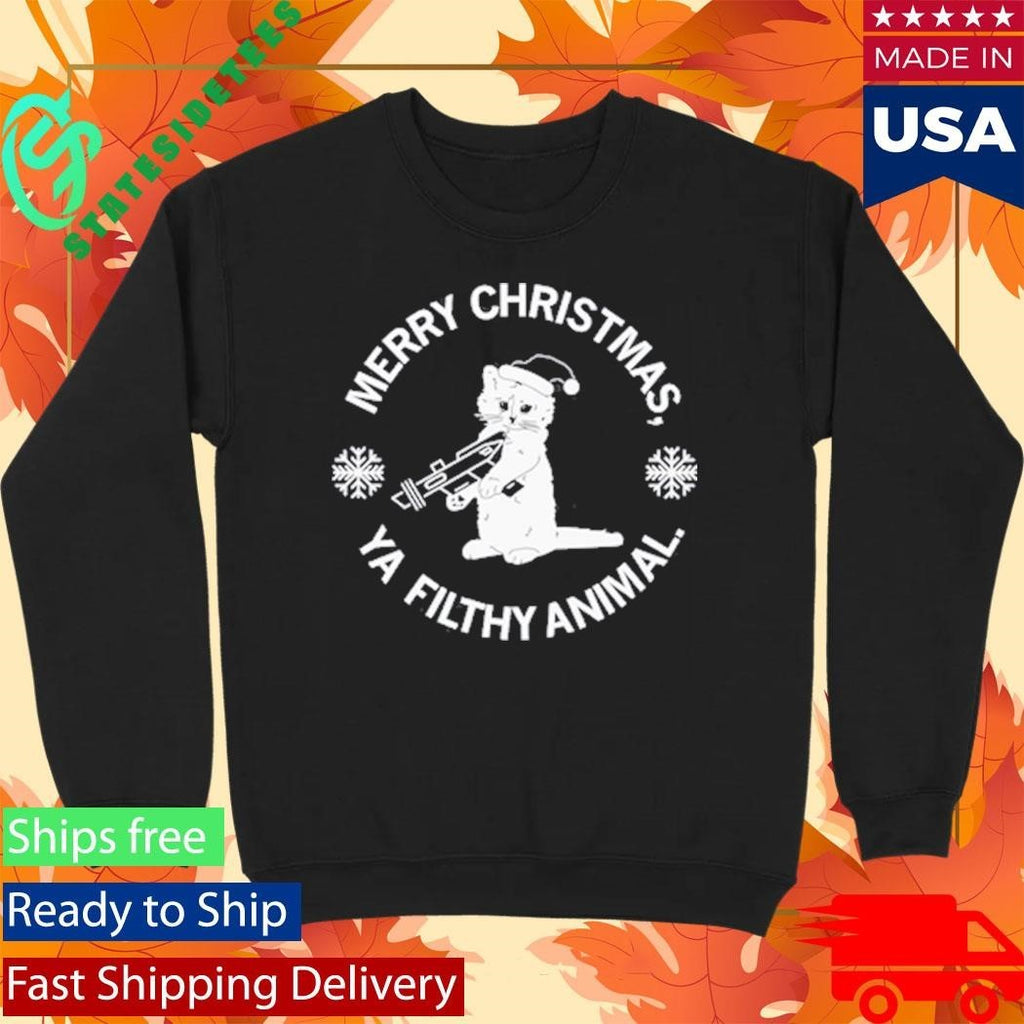 Merry Christmas Ya Filthy Animal Shirt Unisex , , , Long Sleeve Tee