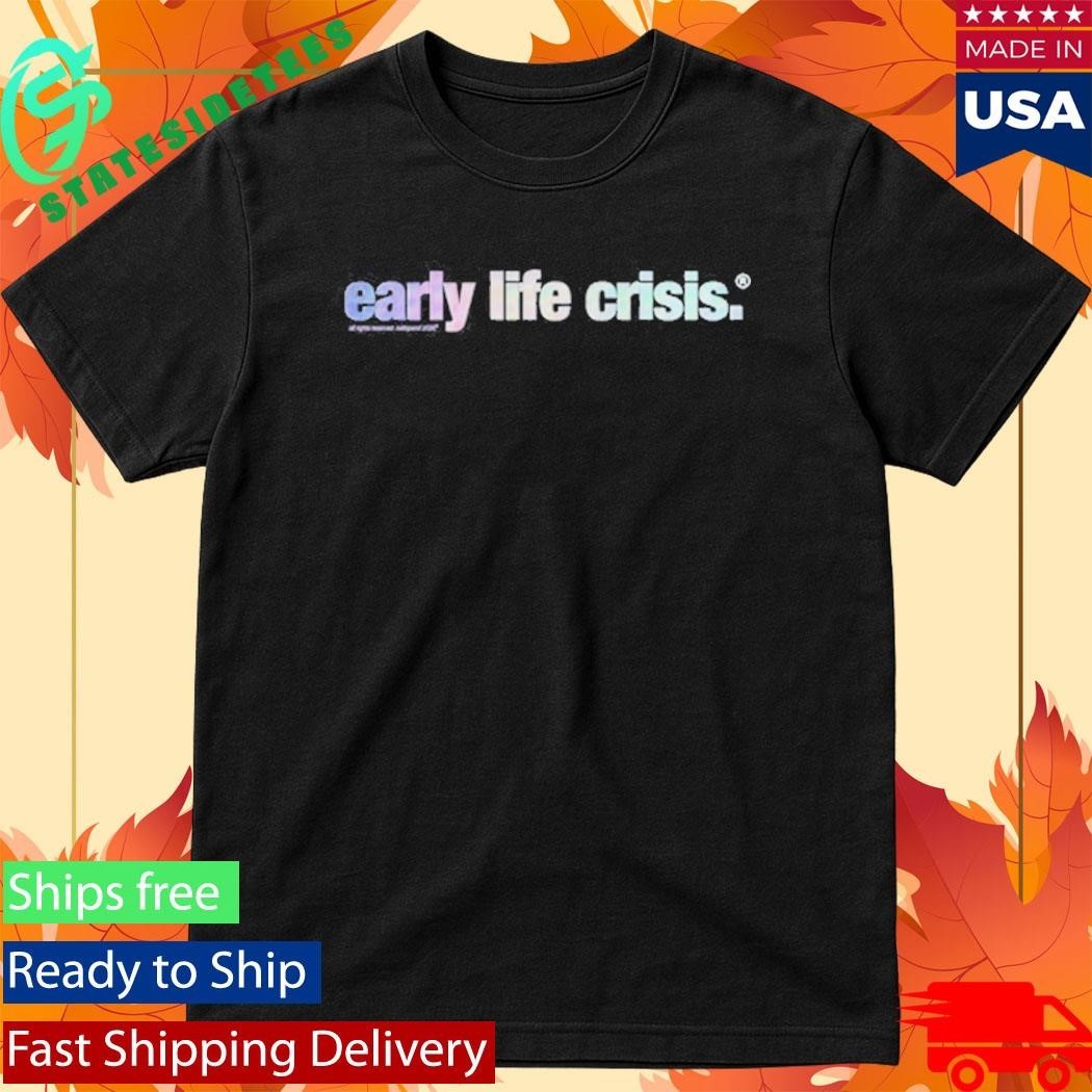 Nettspend Early Life Crisis Black Holographic Unisex , , , Long Sleeve Tee
