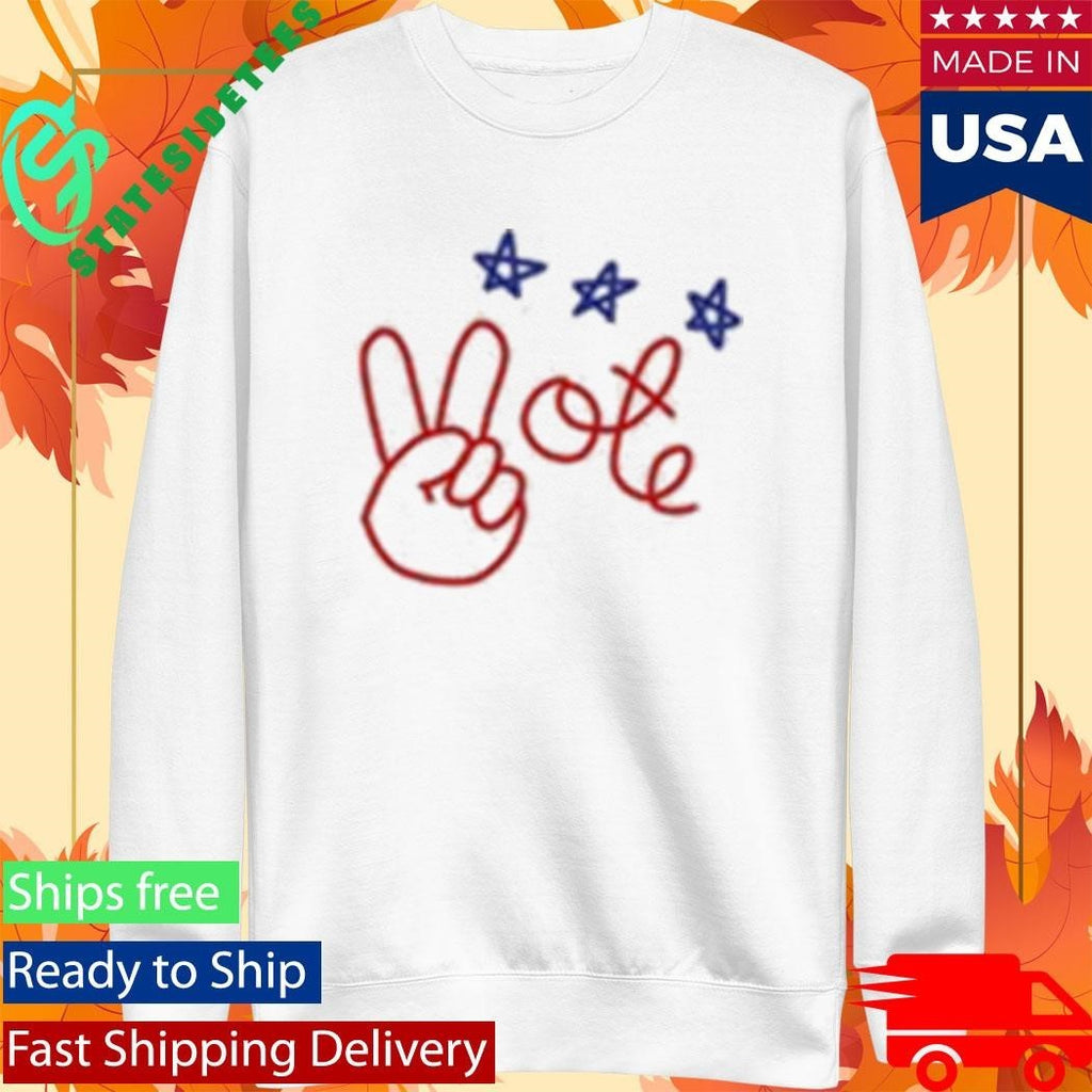 Nicolle Wallace Wearing Peace Vote Shirt Unisex , , , Long Sleeve Tee