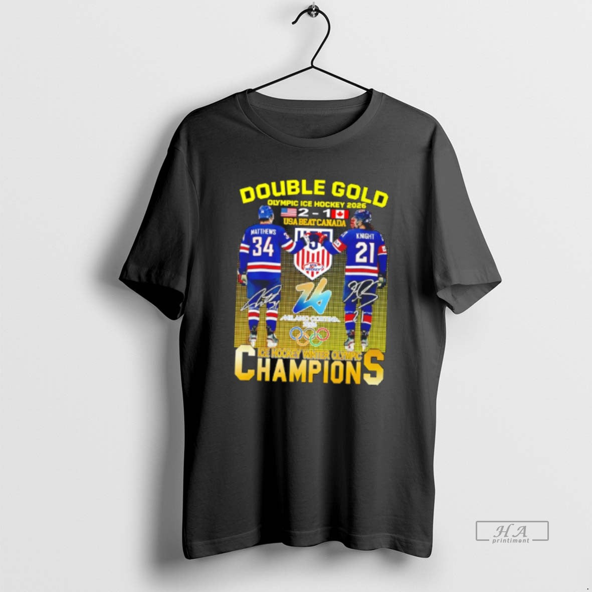 Official 2026 Winter Olympics Usa Mens Womens Ice Hockey Champions Tee